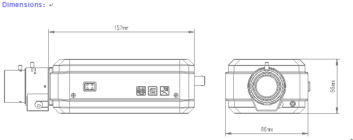 1.3 Megapixel 720P HD IP Box Camera interface